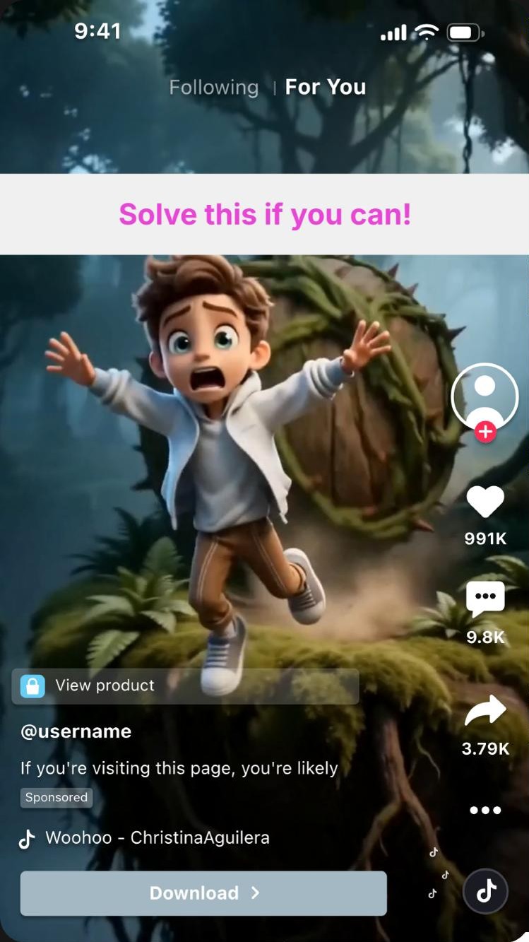 Text moved clear of TikTok's UI